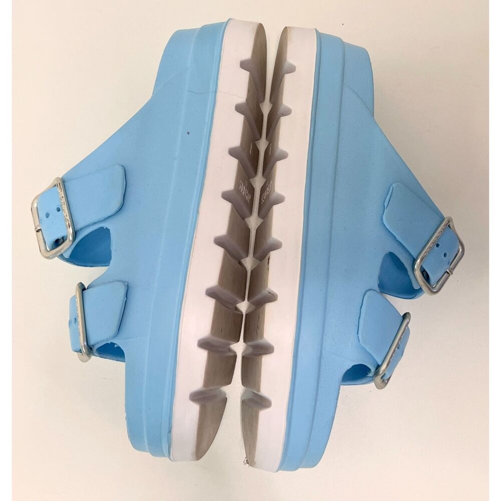 J/Slides Simply B Platform Slides in Sky Blue. Size 8. - Picture 6 of 8
